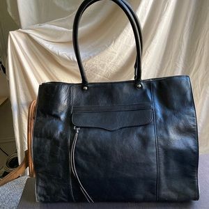 Rebecca Minkoff classic black leather MAB tote - large